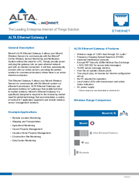 Thumbnail of document Data Sheet - MNG2-9-EGW-CCE Alta Long Range Wireless IIot Ethernet Gateways